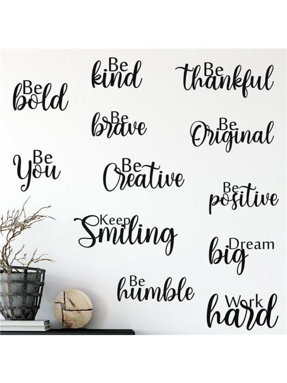 12pcs Inspirational Wall Decals Motivational Quote Stickers Removable Vinyl Deco
